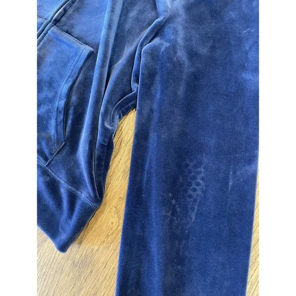 Juicy Couture Youth Blue Jacket Girl’s Size XXL Full Zip Hood Heavy Velour